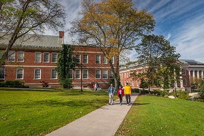 Photo of students walking on campus. Link to Gifts of Real Estate